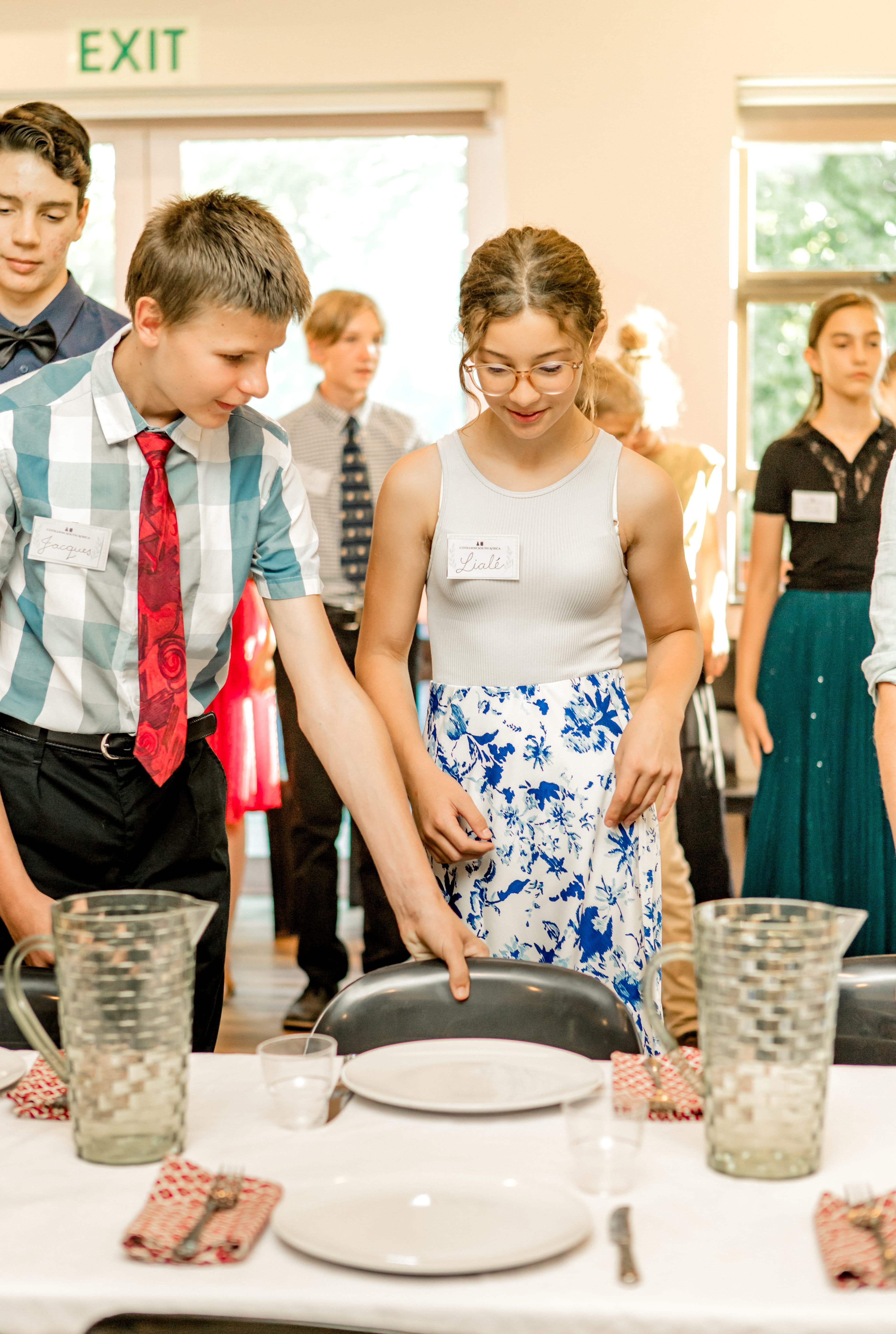 Students dancing in cotillion